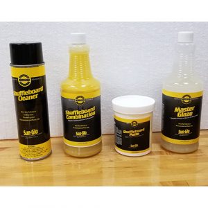 Sun-Glo Silicone Shuffleboard Spray (12 oz.) & #5 Speed Shuffleboard Wax  (16 oz.) Combo